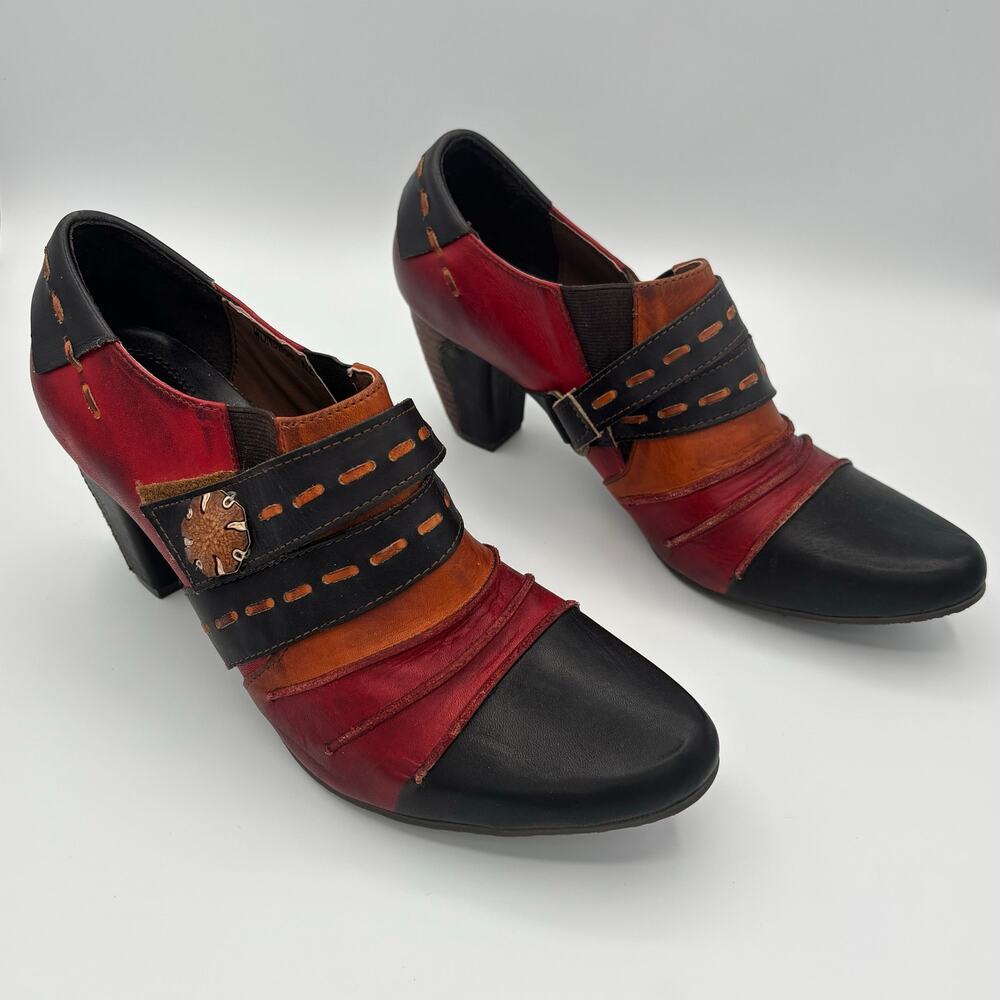 L'Artiste Spring Step Wondrous Leather Red Ankle Boots - EU42 US11